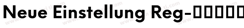 Neue Einstellung Reg字体转换